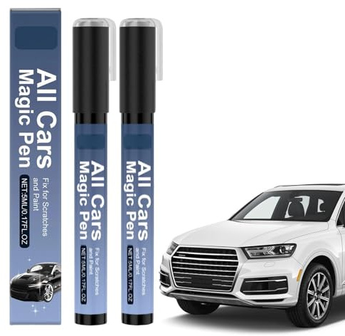 Generisch Lackstift Auto, Autolackstift Kratzer Entferner, All Cars Magic Pen Lackreparaturstift, 2-in-1 Wasserfester Kratzer Reparatur Stift für Autokratzer, Glänzend/Matt/Schwarz/Weiß/Silber