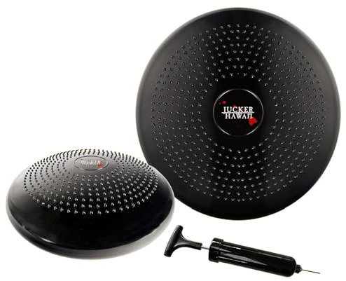 JUCKER HAWAII Balance-Kissen Ø 33 cm inkl. Pumpe | Massagekissen und Ballsitz Kissen | Gesunde Sitzhaltung und Training mit oder ohne Balance Board für Fitness, Gleichgewicht, Reha, Physio