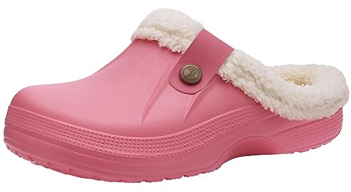 Beslip Fur Lined Clogs for Women & Men Fuzzy Slippers with Memory Foam