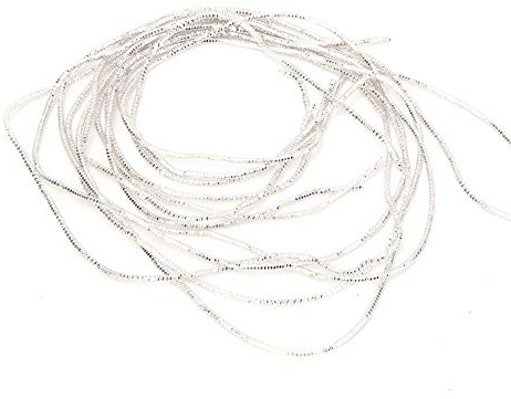 Französischer Metalldraht 2m Lang 1,5mm Durchmesser Glatt French Bullion Spiral Kupferdraht Handstickerei Feiner Französischer Draht für Stickerei Perlen, Kleidung Dekoration, Silber