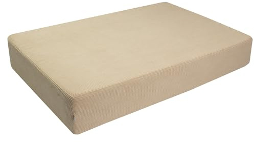 malwim Cord Hüpfmatratze für Kinder – 107x70x7cm | Indoor Sprungmatte – Made in Germany | Weich, Sicher & Langlebig | moderner Cordbezug Beige