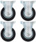Homgoday Ruedas fijas 4 Unidades 100 mm