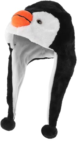 FELTECHELECTR Cappello Invernale a Forma di Peluche Spesso e Morbido Cappello Animale Cartoon Decorativo per Feste e Costume