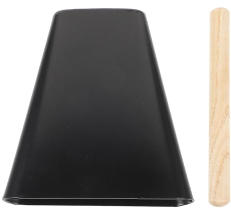 WRITWAA Campanaccio in Metallo da 6 Pollici con Bastone in Legno, Strumento Musicale a Percussione per Batteria, Strumento Educativo per Bambini