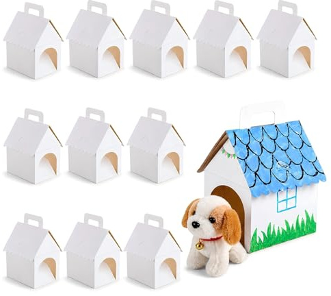 Fyhqwf 12 Piezas Cajas De Golosinas Con Forma De Casa - Embalaje Des Regalo Con DiseñO Divertido - Caseta Para Perros De CartóN - Ideales Para Fiestas Eventos Y Clases， FáCiles De Transportar
