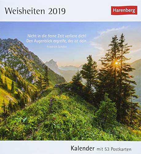 Weisheiten - Kalender 2019: Kalender mit 53 Postkarten