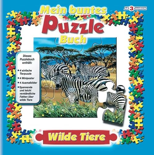 Mein buntes Puzzle-Buch: Wilde Tiere