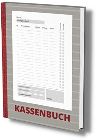 Kassenbuch: A5 Grau- Einfaches Einnahmen und Ausgaben Buch für Selbständige, Vereine und Privat als Haushaltsbuch geeignet. Ohne Mwst über 2000 Einträge. (Kassenbuch Kleinunternehmer, Band 6)