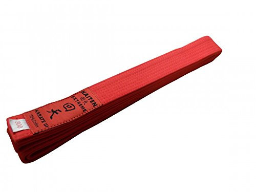 KAITEN Karategürtel Gürtel Budogürtel Baumwolle (rot) (325)