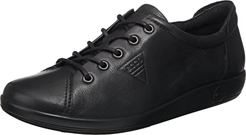 ECCO Damen Soft 2.0 Tie Tie Hohe Sneaker, Black With Black Sole, 42 EU