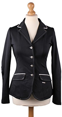 QHP Damen Turniersakko Turnierjacket Coco Adult Softshell Farbdetails Strass (midnight, 40)