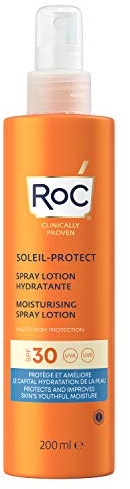 RoC - Soleil-Protect Lozione Spray Idratante SPF 30 - Crema Solare Non Grassa - Alta Protezione - Resistente all'Acqua - 200 ml