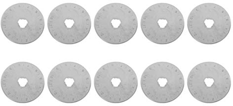 10 piezas Cuchillas de cortador giratorio, 45 mm Circular Rotativa Cuchilla para cortador giratorio cuchillas de repuesto de cortador giratorio que incluyen estuche de plástico