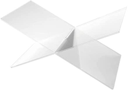 Aelevate Acryl-Buchständer zum Lesen,X-förmiger Buchständer aus Acryl - Offenes Bücherregal, Kochbuchhalter, Bibelständer, Leseregal