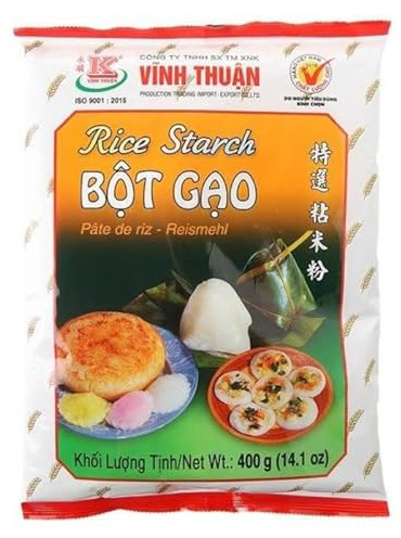 Almidón de Arroz 400 g puro en bolsa Espesante neutro para salsas, rebozados crujientes, tempura y repostería Textura ligera Origen Vietnam