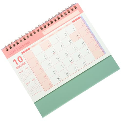 Gatuida Calendario De Escritorio: Mes Calendario De Escritorio Mensual Con Tapa De Pie 2024 Ver El Calendario De Calidad Del