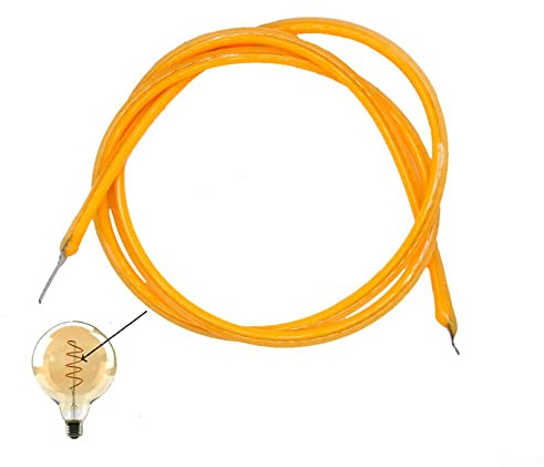 HpLive 10 x 2200 K Glühbirnen-Filament, DC 3 V, LED-Dioden, flexible Filament-Lampenteile für Glühbirnen, DIY-Spielzeug, DIY-Dekorationsdesign (130 mm)