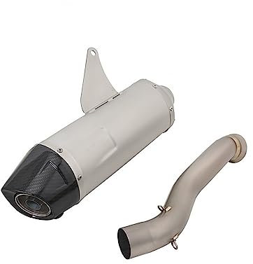 Auspuff Schalldämpfer Motorrad Für Leo Für Vince Auspuff DB Killer Escape Für CFMOTO 800MT Für CF 800-5A 2021 2022 Moto Carbon Schalldämpfer Mittleren Link Rohr Endschalldämpfer Muffler ( Color : B )
