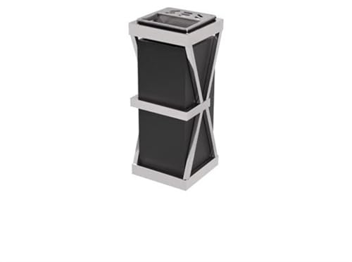 caja de arena exterior con tapa Bote de basura de hotel con cenicero Vestíbulo Pasillo vertical Hotel de acero inoxidable Centro comercial Ascensor Boca Extintor de humo Cubo cubos de basura (Color :
