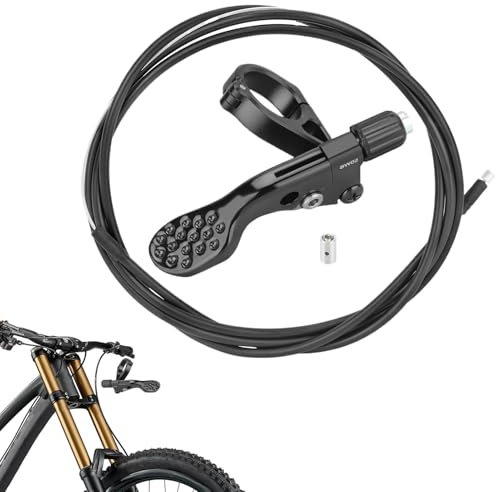 Palanca remota de tija de sillín con cuentagotas, palanca de tija telescópica para ciclismo de montaña, Kit de palanca remota, Mando a distancia de tija de sillín de altura ajustable, mando a distanci