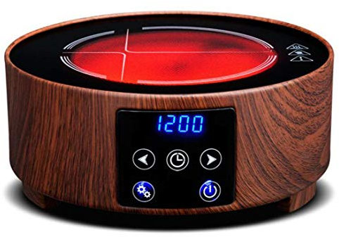 QXIWAOE Piano Cottura a induzione Singolo fornello Elettrico Anti-bruciatura a Secco Fornello Elettrico in Ceramica per Uso Domestico Fornello Elettrico da tè Tavolo Rotondo