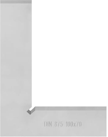 Équerre de Serrurier avec Butée 100 x 70 mm, Équerre de Charpentier à Chapeau 90° avec Échelle pour Travaux Précis dans la Construction Métallique et Atelier Équerre Métal Menuisier avec Arrêt