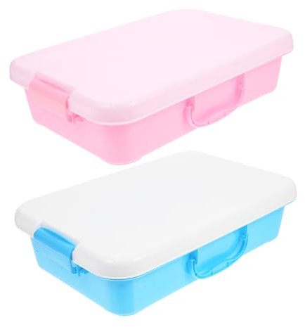 WHAMVOX 2stücke Handheld Sand Tray Mit Deckel Tragbare Sandkasten Spielzeugbox Für Junge Mädchen Leichte Aufbewahrungslösung Spiel Und Reise