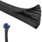 SURFOU Recoge Cables 3.1m X 13mm, Protector Cable, Cubre Negro Management, Funda para Cubrecables Mesa Protege Tidy Ocultar Sleeve Macarron Ordenar Flexible Guardacables