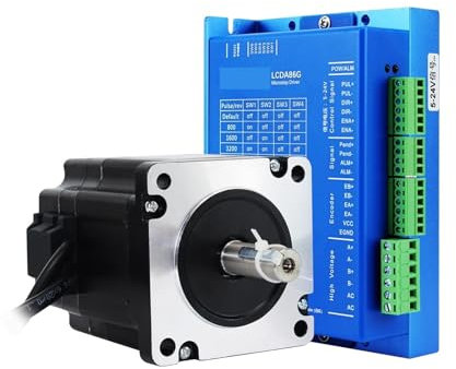 S2IZ5O 2phase Nema34 8Nm Closed Loop Stepper Motor LC86H2114 with Closed Loop Step Driver LCDA86G 6A AC/DC Kits nema 34