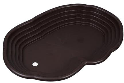 Toyvian Large Tortoise Soaking Basin Ramp Reptile Water Dish for Turtle Habitat Bathing