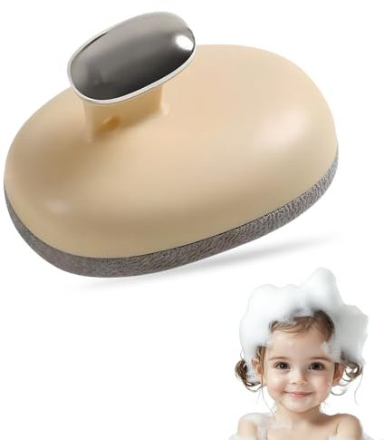 Cepillo Corporal Exfoliante y de Masaje - Mango Ergonómico, Nódulos Suaves de Silicona, Funda de Tela Reemplazable, Espuma Abundante, Fácil Limpieza, Duradero para Ducha