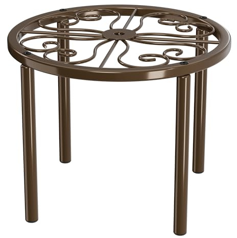 Chinpakden Supporto per piante – 20,1 x 20,1 x 15 cm, supporto per fiori per giardino, cortile, resistente scaffale per piante per più piante da interno o esterno. Marrone