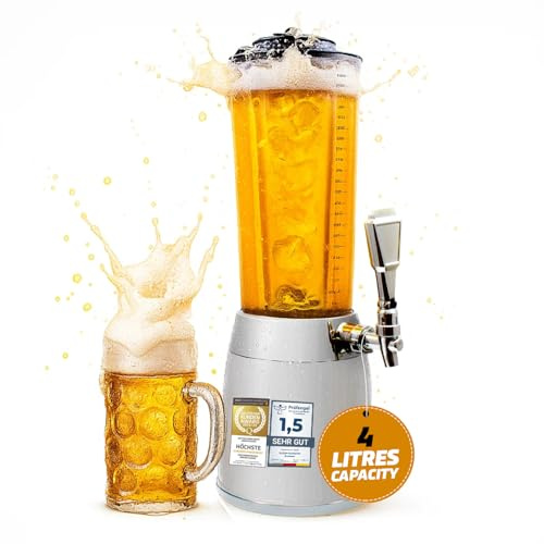 GOODS+GADGETS® Öltorn 4 L Dryckesdispenser med Kylning - Krom