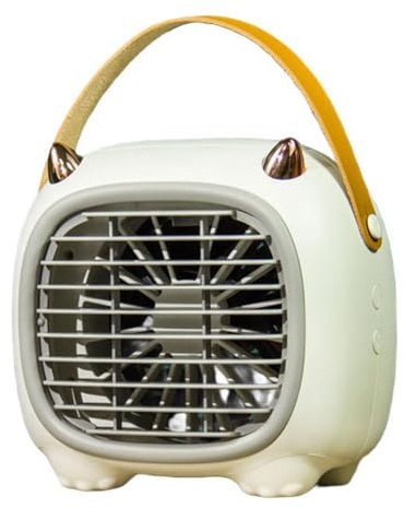Ventilatore da tavolo USB per ufficio, piccolo ventilatore elettrico da tavolo con angolo regolabile, funzionamento silenzioso, 18 x 16,6 x 11,5 cm, bianco