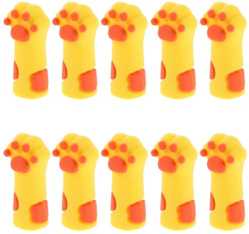 ULTECHNOVO Forma de Pata de Gato 10 Fundas Protectoras de Silicona Reutilizables y Compatibles Universalmente para Pinzas y Tijeras de Manicura para Cuidado de Uñas