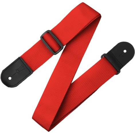 Levy's Leathers Single Tone Series Gitarrengurt aus Polypropylen | Breite 5 cm | Rot | (M8POLY-RED)
