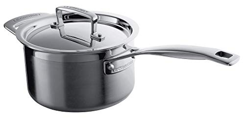 Le Creuset Cazo de acero inoxidable 3-Ply con tapa de 18 cm, 96200918001000