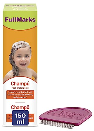 Full Marks Champú Post-Tratamiento Piojos, Limpia el cabello y elimina los rastros de la loción/spray contra los piojos - 150 ml
