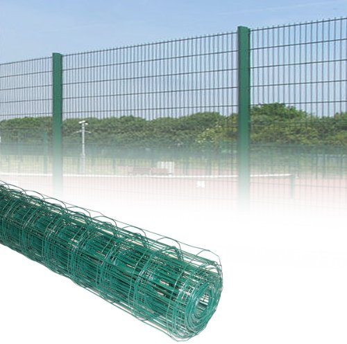 0.9M x 20M Green PVC Coated Steel Mesh Fencing Wire Garden Galvanised Fence Border