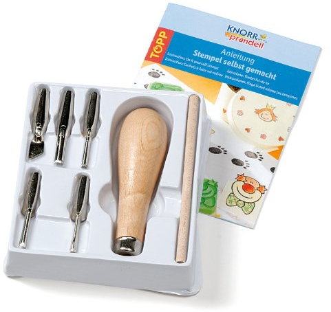 Knorr Prandell 2402100 - Linolschneideset, 5 Aufsätze, Größe: 9.2 x 10.5 x 3 cm