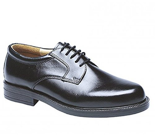 SCIMITAR Mens Gents Leather Wide Fit Gibson Shoes Size 6-14 (9) Black