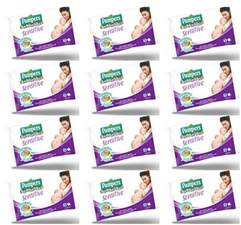 12 Packungen - Pampers Feuchttücher Fortschritt sensitive - Tücher für Kinder