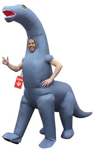 Costume Gonfiabile Dinosauro Adulti, Vestito Carnevale Halloween Divertente