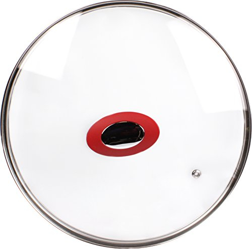 Durandal Universal-Glasdeckel mit Dampfauslass | Ideal für Keramik-Pfanne CeraClick | Topfdeckel für alle Pfannen Küchenzubehör (28 cm)