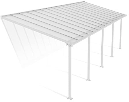 Canopia by Palram Pérgola de policarbonato y Estructura de Aluminio, Olympia (300x924, Blanco)