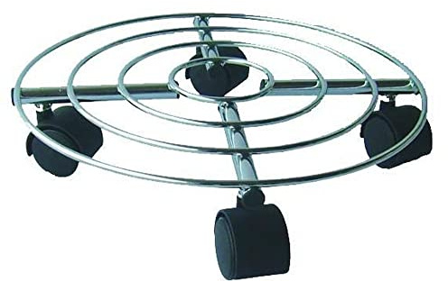 TrendLine Pflanzenroller Ø 30cm max. 50 kg Blumenroller Rollbrett verchromt