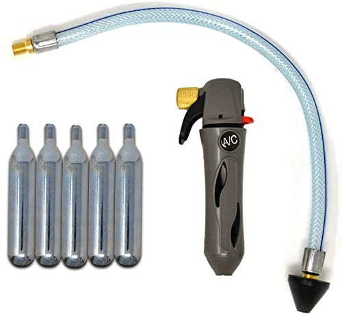 RedRock Gallo Drain Gun with 5 Unthreaded CO2 Cartridges for A/C Condensate Line Air Conditioner Cleaner Blaster Opener Kit with Five Cartridge Clears HVAC Clogs