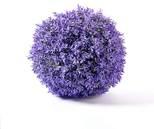 Hochwertige & Künstliche Lavendel Dekokugel/Blütenkugel - Neu 2020 - Kunstpflanze Tischdeko - Lavendelkugel/Buchskugel - Naturgetreue Lavendeldeko (Medium: Ø 25cm)
