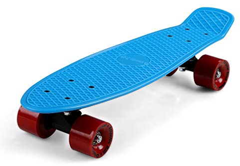 Monzana® Skateboard 22 Zoll ABEC 7 Kugellager Pennyboard Longboard Retro Design Erwachsene Kinder Jugendliche Mini Cruiser 100kg Belastbar