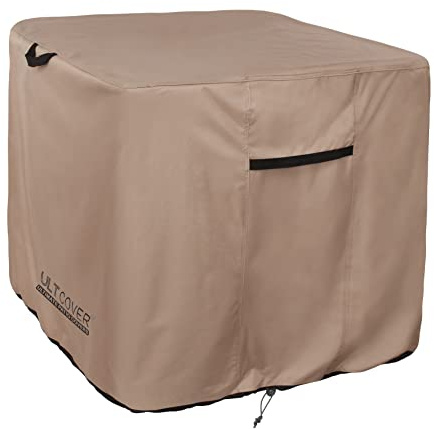 ULTCOVER Waterproof Square Air Conditioner Cover for Outside AC Units Size Upto 34W x 34D x 32H inch